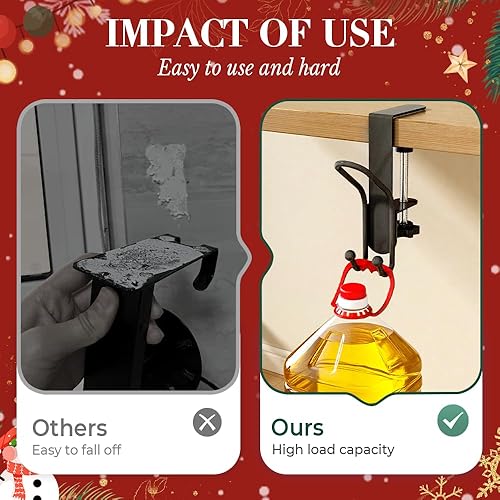 Miniatura 7 de Colgador para calcetines y guirnaldas de chimenea, 2 en 1 mejorados 2 en 1, soportes para calcetines de Navidad para manto, ganchos ajustables para