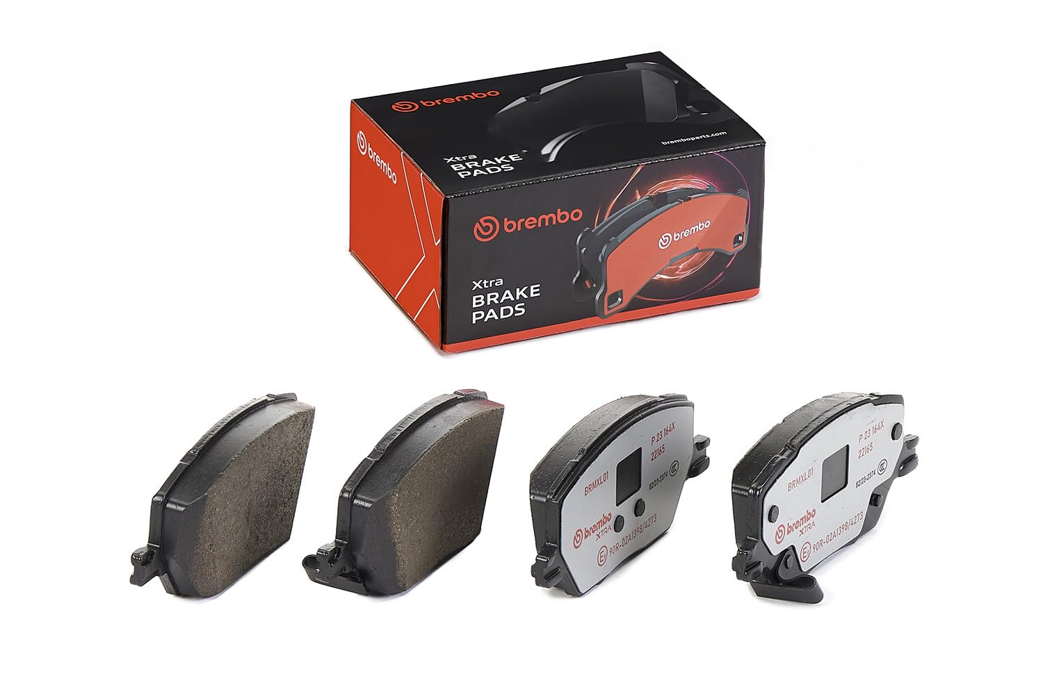 Brembo - Xtra - P 23 164X - Pastiglia Freno - Anteriore, set di 4 | Compatibile con: FIAT 500X, JEEP COMPASS, RENEGADE SUV, RENEGADE VAN