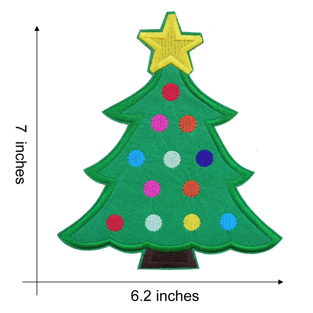 Parche De Hierro Con Forma De árbol De Navidad Verde, Insignia De árbol, Insignia De Vegetación, Aplique Bordado DIY, Regalo De Navidad Para Amantes De La Naturaleza - México