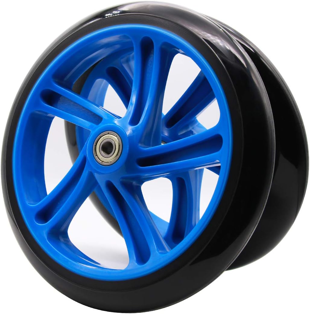 Z-FIRST 2PCS 200mm Adult Scooter Wheels with ABEC 9 Bearings for Razor and Adult Kick Scooters