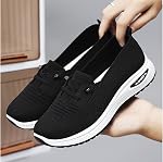 Femmes Glisser sur les entraîneurs Comforble Chaussures de marche avec mémoire mousse, légère orteil fermé sneaker, Casual Soft Sole Respirant Chaussures, Mesh Up Chaussures Athletic