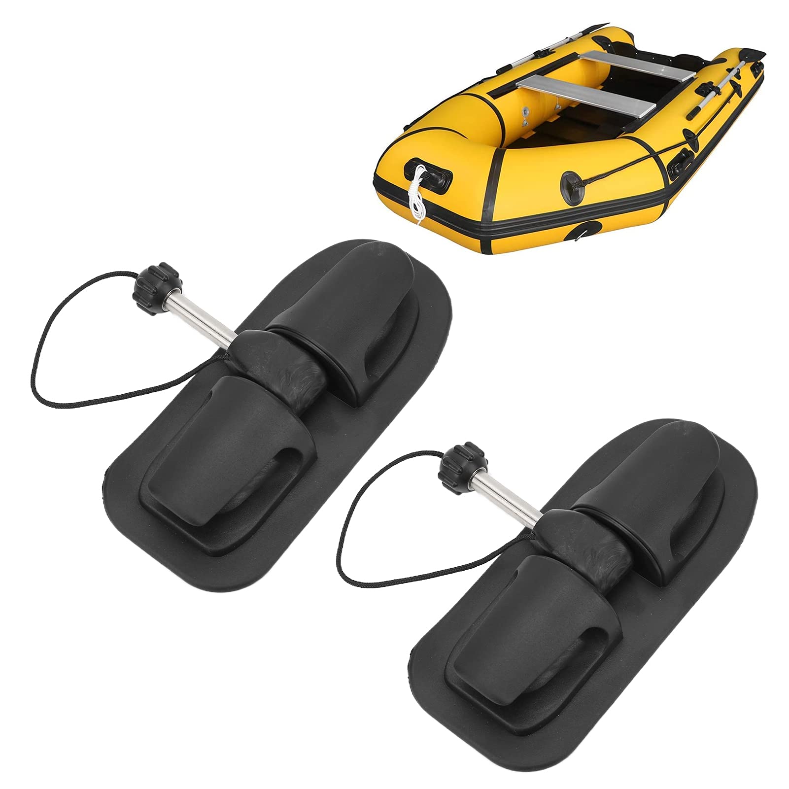Universal-Paddelhalter für Ruderhalter, 2 Stück, PVC-Paddel-Clip für Schlauchboot, Kajak, Kanu, Beiboot, Eisenkern 0,4 Zoll, Installation ohne Bohren mit starkem Kleber