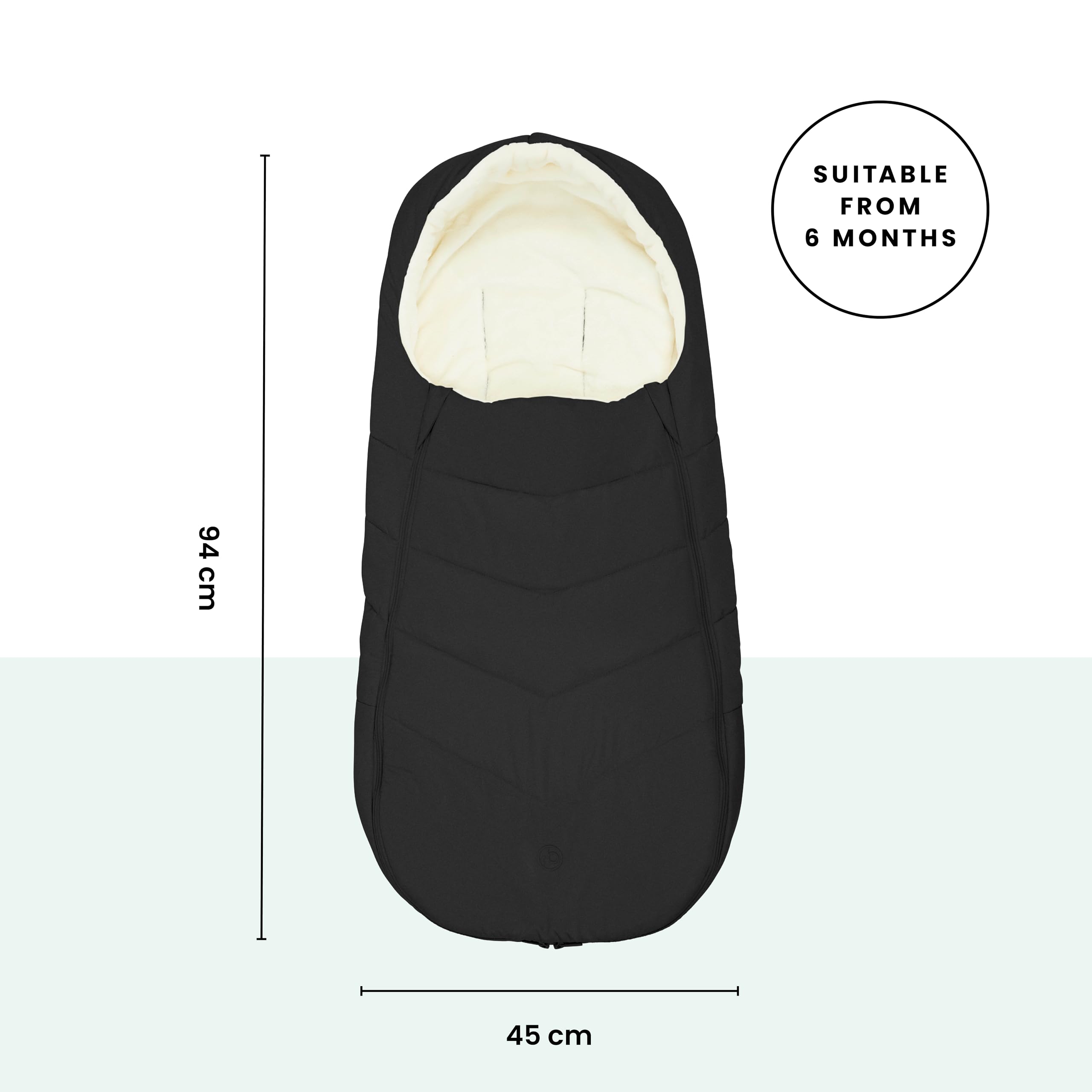 Ickle Bubba Coprigambe universale per passeggino e carrozzina, di alta qualità, colore: nero