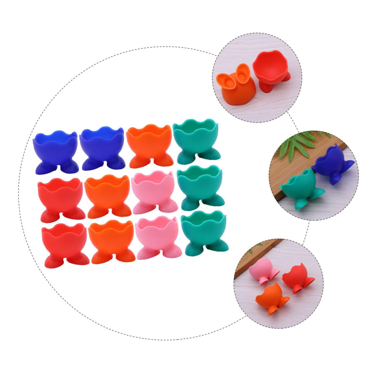 ABOOFAN 36 Pièces chaudière à Oeufs Batterie de Cuisine Tasses de Cuisson des œufs ustensiles de Cuisine antiadhésifs Porte-Oeufs de Table Support d'oeufs durs Oeuf de beauté coquetier