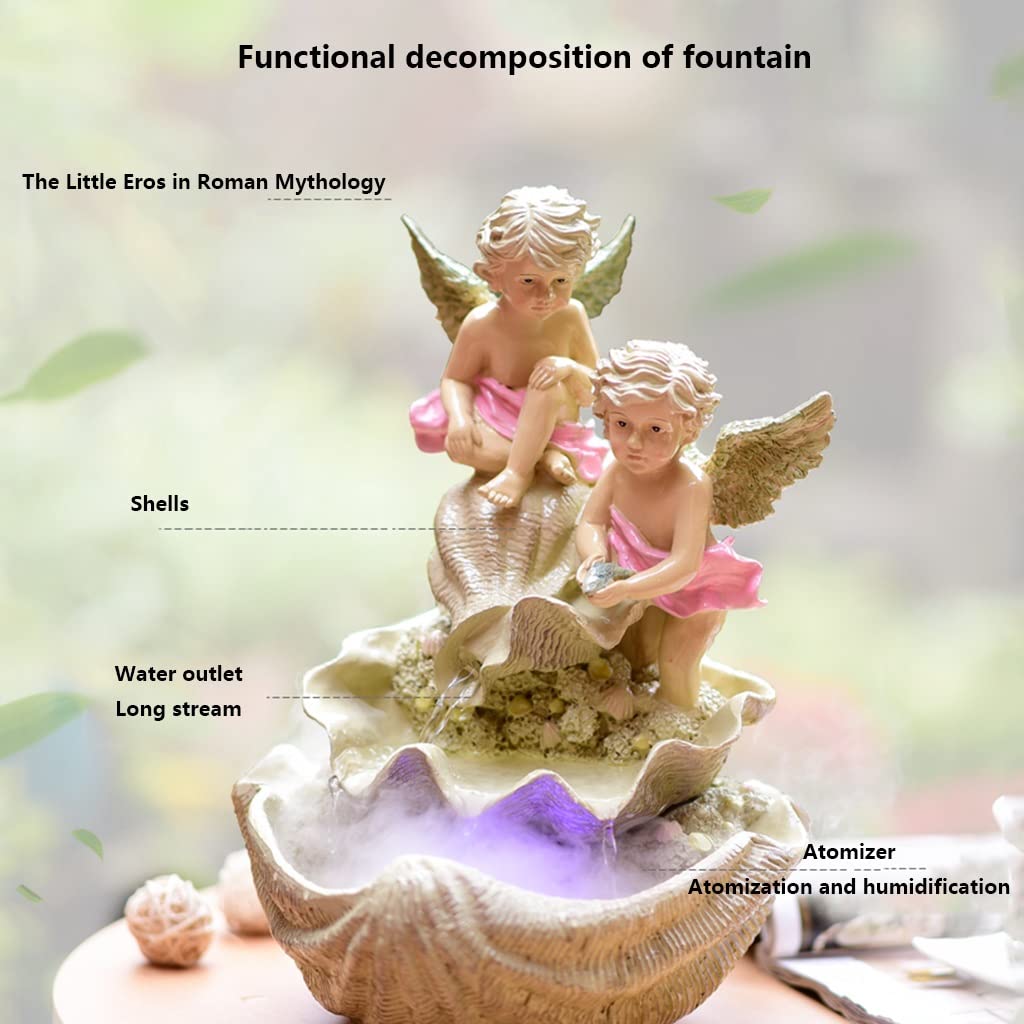 Amazon.co.jp: かわいい卓上噴水の天使のスタイリングのミニ