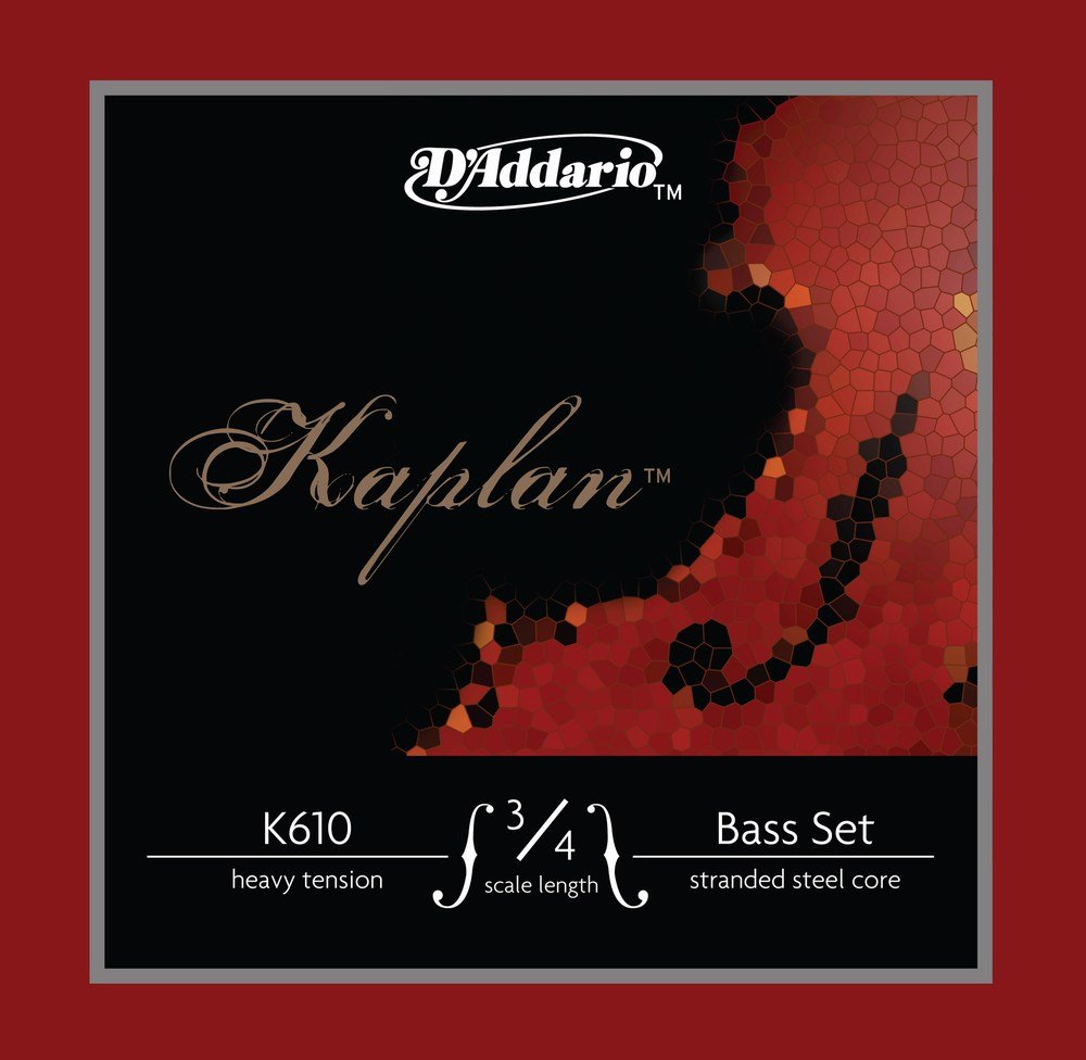 D'Addario Kaplan Bass 10Blk Set 3/4 Hvy (K6103/4H-B10)