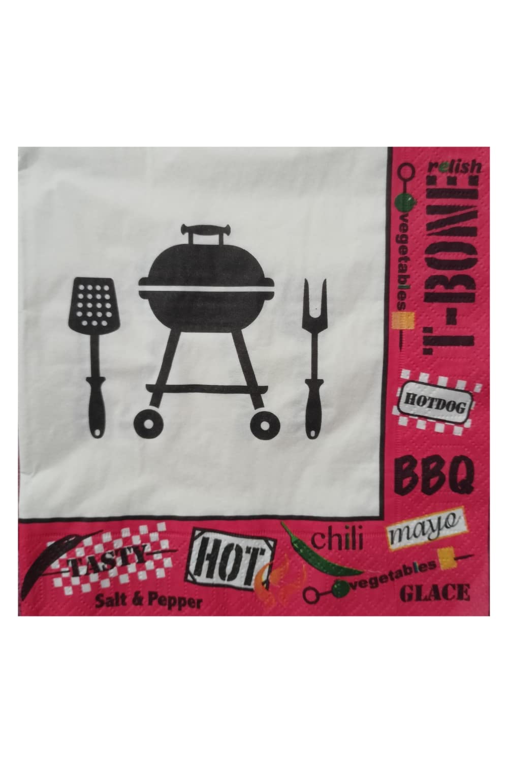 Barbeque Theme Printed Paper Napkin 3 Ply 33x33 cm Tissue Napkin Red Color Table Napkin For Home And Kitchen Cocktail Napkin BBQ Pack of 20 Pcs (B0C8ZF3S3F) Amazon Price History, Amazon Price Tracker