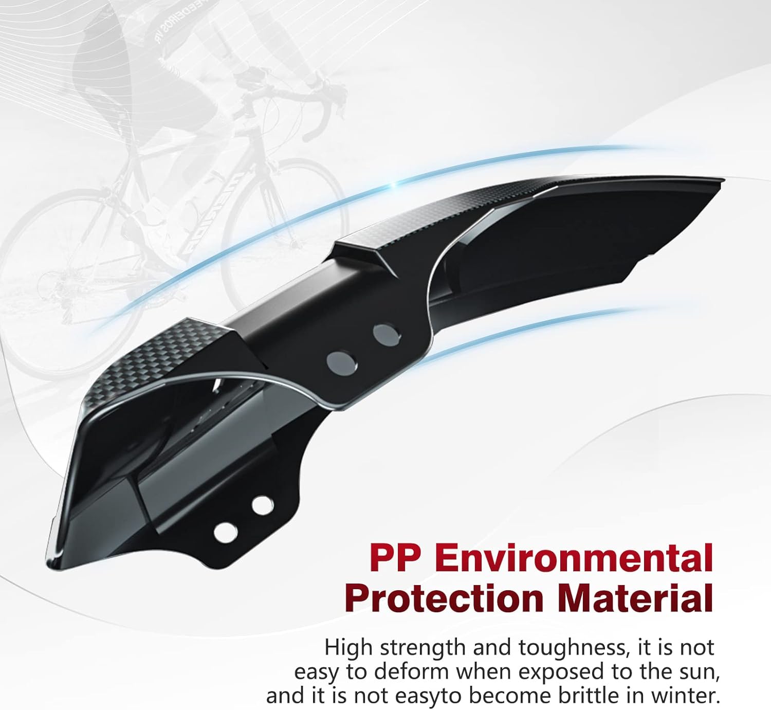 Mountain Bike Mudguard, Carbon Fiber Pattern Printed Bicycle Splash