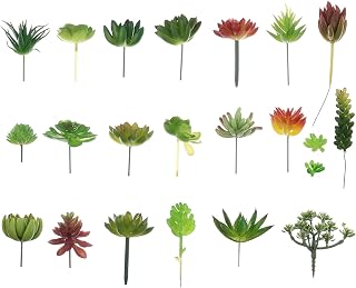 20pcs Faux Succulent Picks Artificial Succulent Plants Without Pots for Home Décor Floral Arrangements and DIY Craft Supplies Style