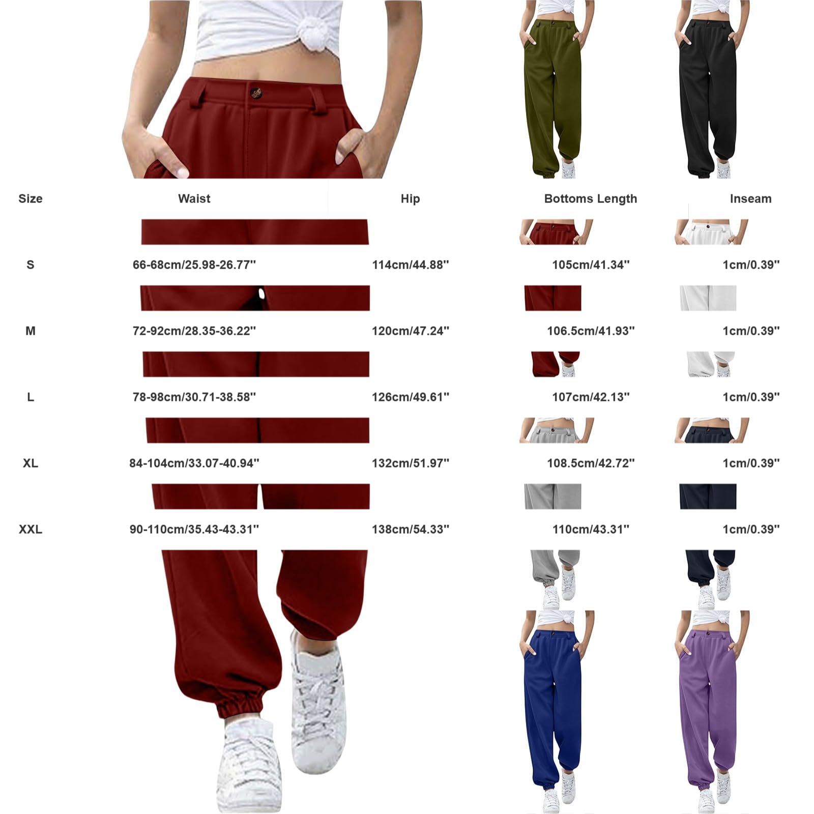 Pantalones de chándal para mujer con bolsillos, pantalones de verano ligeros, pantalones de ocio, pantalones de algodón, cintura elástica, pantalones de sudaderas, sueltos, suaves, informales