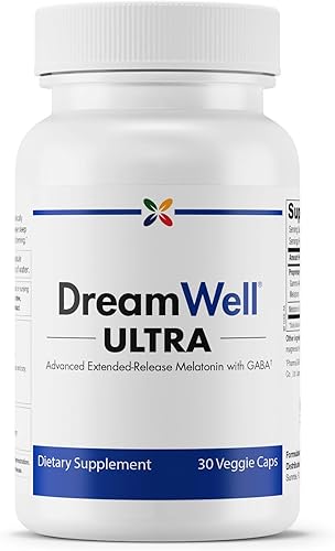 Stop Aging Now - DreamWell Ultra - Melatonina avanzada con GABA - Alivio del nerviosismo y el estrés, apoyo para dormir - No somnolencia y no forma
