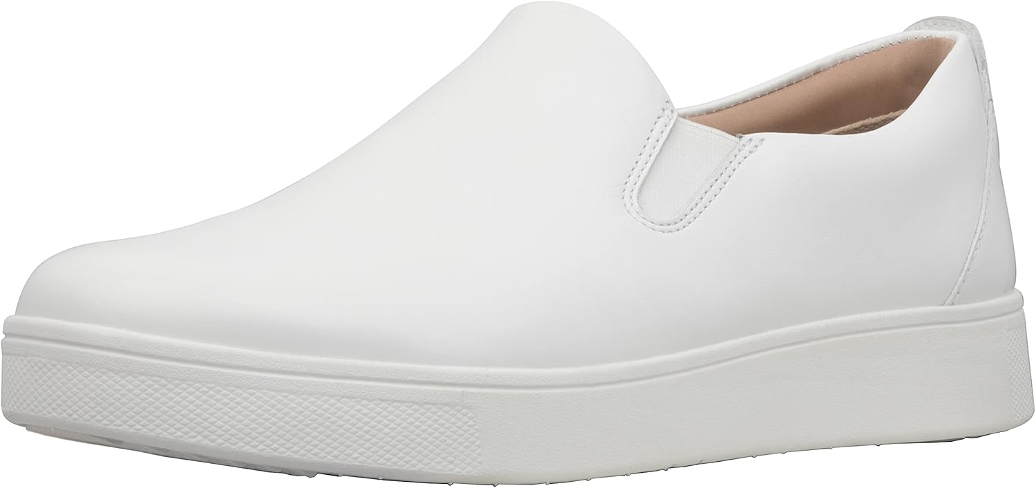 FitFlop Women's Sania Skates Sneaker 8 Urban White