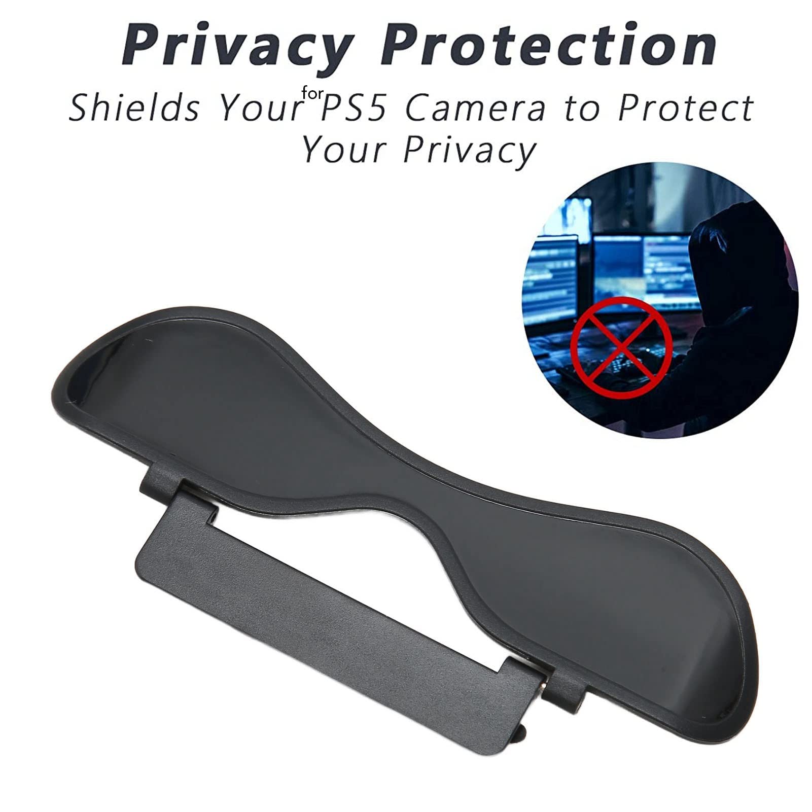 Gavigain Cover for PS5 Camera, HD Camera Protective Lens Cover with Strong Adhesive for PROTECTING and Dust Prevention, Resistant and Sleek Design, Black