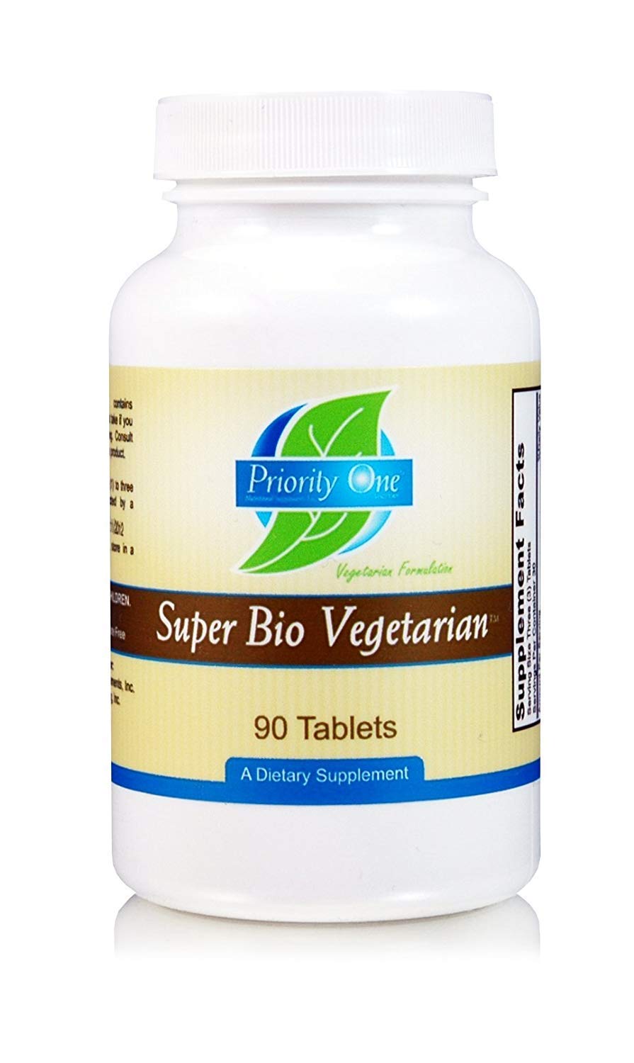 Priority One Vitamins Super Bio Vegetarian 90 Tablets - Immune System Support*- Clinical Strength - Benefits of Shiitake & Maitake Mushrooms.