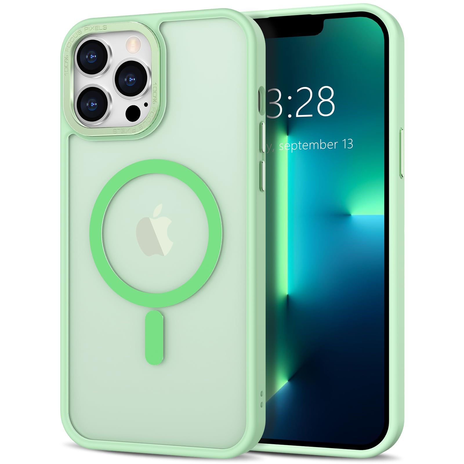 Anuck Case for iPhone 13 Pro Max Case Magnetic Phone Case Compatible with MagSafe, Soft TPU Bumper Hard Translucent Matte Back Slim Fit Shockproof