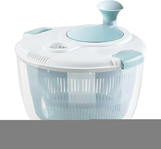 Salladspinnare - Lettuce Spinners | Liten sallad och spinnare | Salladskyttare med grönsakstvätt och serveringsskål | Herramien köksmanual 5 l kapacitet