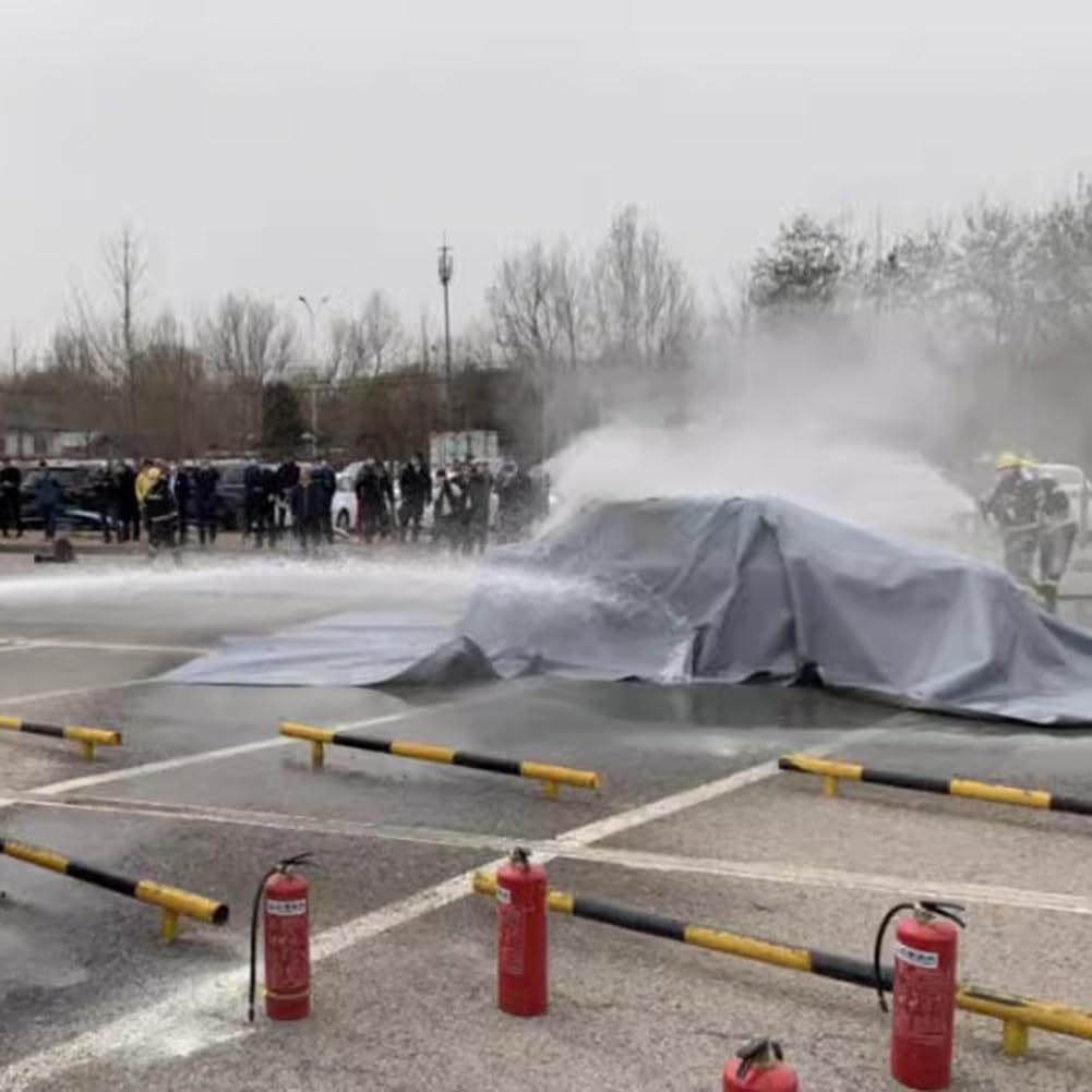 Manta ignífuga de Emergencia para vehículos eléctricos: Manta de Seguridad de Fibra Ligera con Bolsa de Almacenamiento. La Manta de Seguridad ignífuga definitiva para emergencias en el Coche