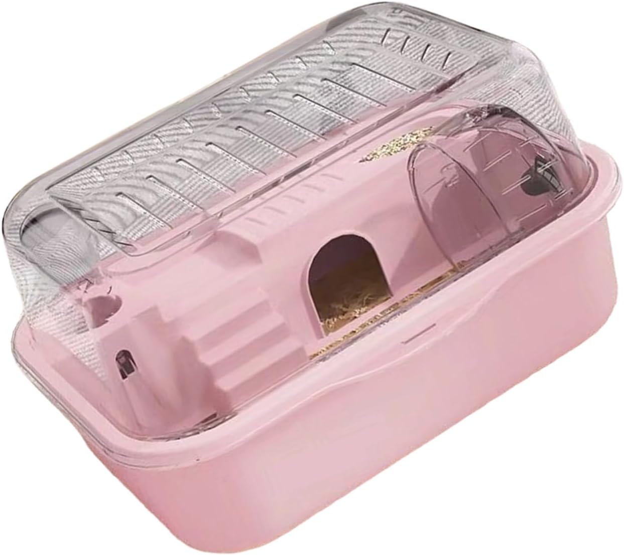 Easy Maintenances Hamster Habitat House with Quiet Clear Cage Climbing Platform Promoting Active Rodents Exercise Hamster Habitat Cage