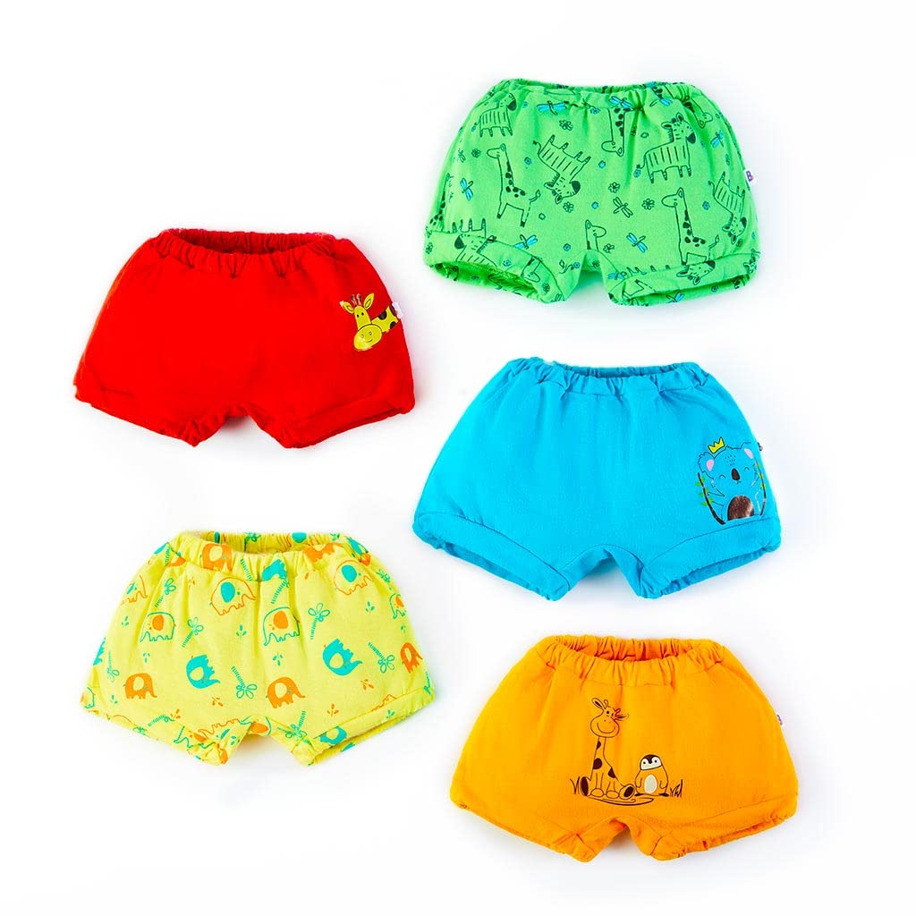 superbottomsBasic™ Bloomer for Kids | Unisex, 100% Pure Cotton | Soft & Breathable Underwear | Baby Bloomers | Comfortable & Durable | Pack of 5