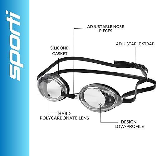 Miniatura 2 de Sporti Gafas antivaho Gafas de natación para adultos con construcción duradera, ajuste cómodo, gafas de natación para adultos
