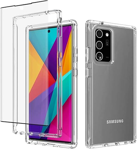 Vavies Funda compatible con Galaxy Note 20 Ultra 5G, funda SM-N986U con protector de pantalla de vidrio templado, cuerpo completo a prueba de Vavies Funda compatible con Galaxy Note 20 Ultra 5G, funda SM-N986U con protector de pantalla de vidrio templado, cuerpo completo a prueba de