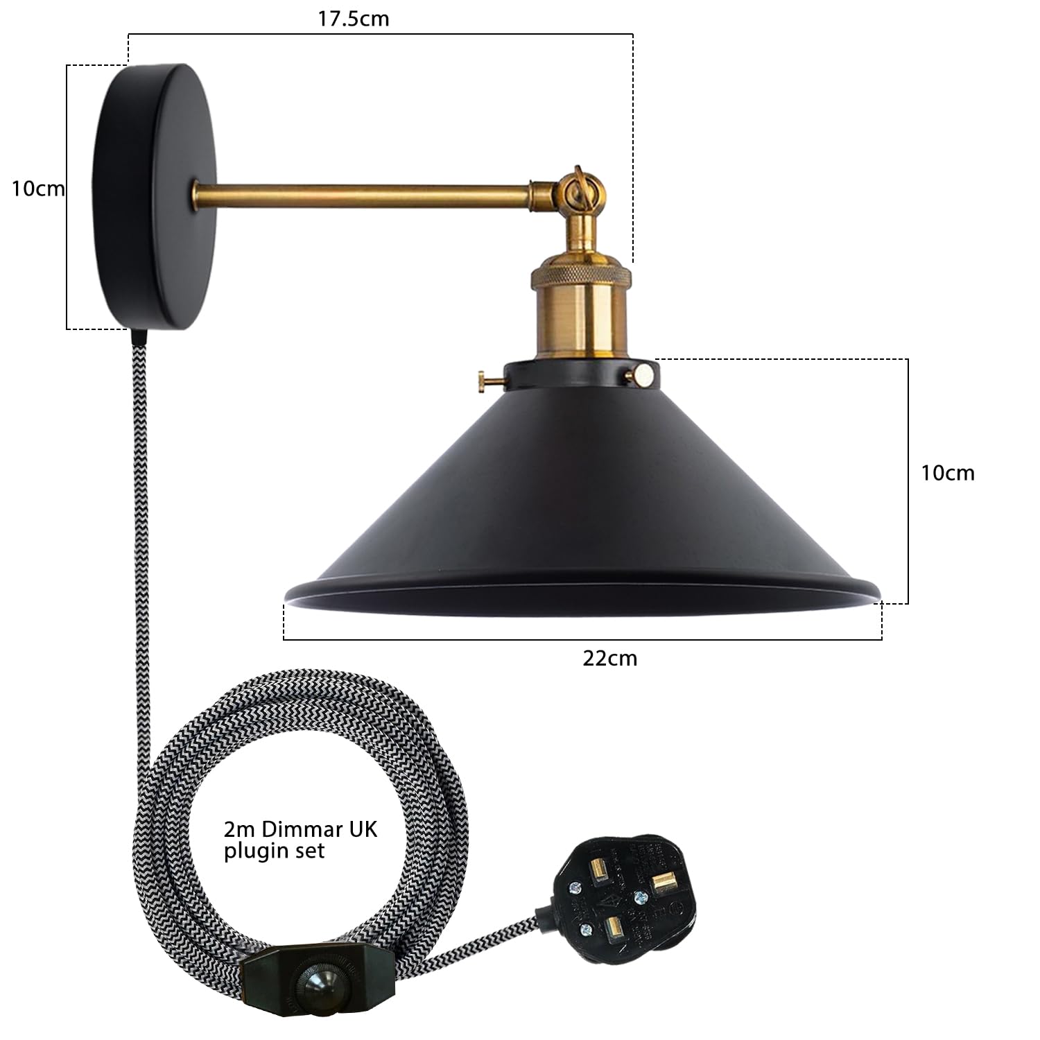 LEDSone Industrial Plug in Wall Light Fixture - Image 4