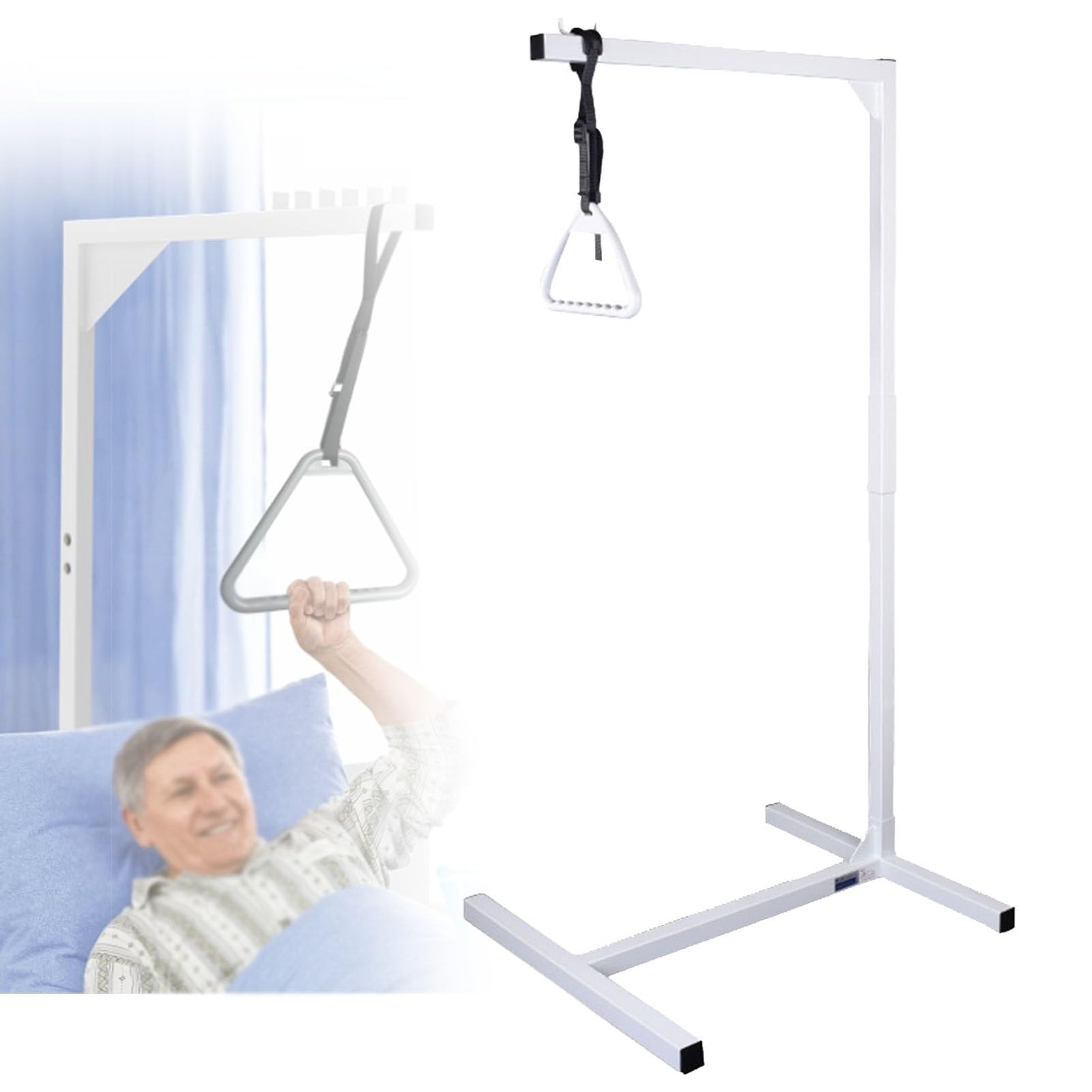 YXZYFPP Trapeze Bar for Bed, Stand Assist Lift for Elderly, Mobility Aid for Hospital Bed, Medical Pull Up Rail for Handicap Transfer, Bariatric Support