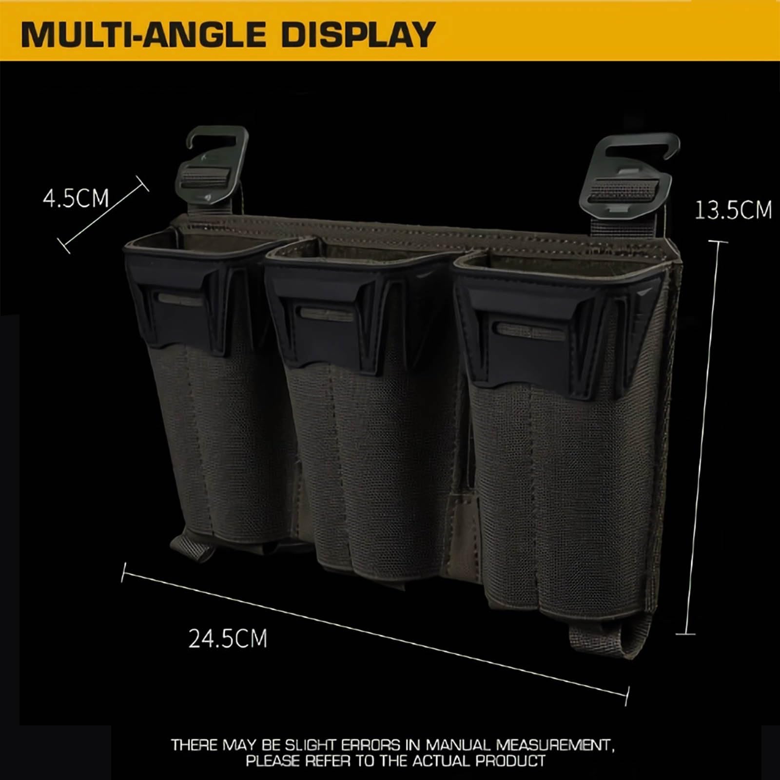 Wielokalibrowa Ładownica Na Potrójny Magazynek, Taktyczna Plakietka Na Kaliber 5,56/7,62x39/PCC 9 Mm Z Przedłużonym Magazynkiem, Przedni Panel Kamizelki Myśliwskiej