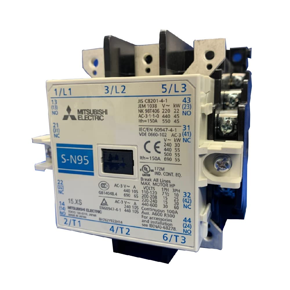 Amazon.co.jp: 三菱電機 電磁接触器 S-Nシリーズ S-N95 AC200V 2A2B 