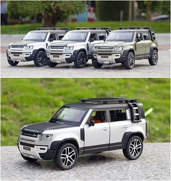 Image of 1:24 for Land Roover Range Roover SUV Car Model Simulation Sound and Light Pull Back Alloy Car Collection Ornaments Boy Toy Cars Scale Model Car(Colors as Per Stock)