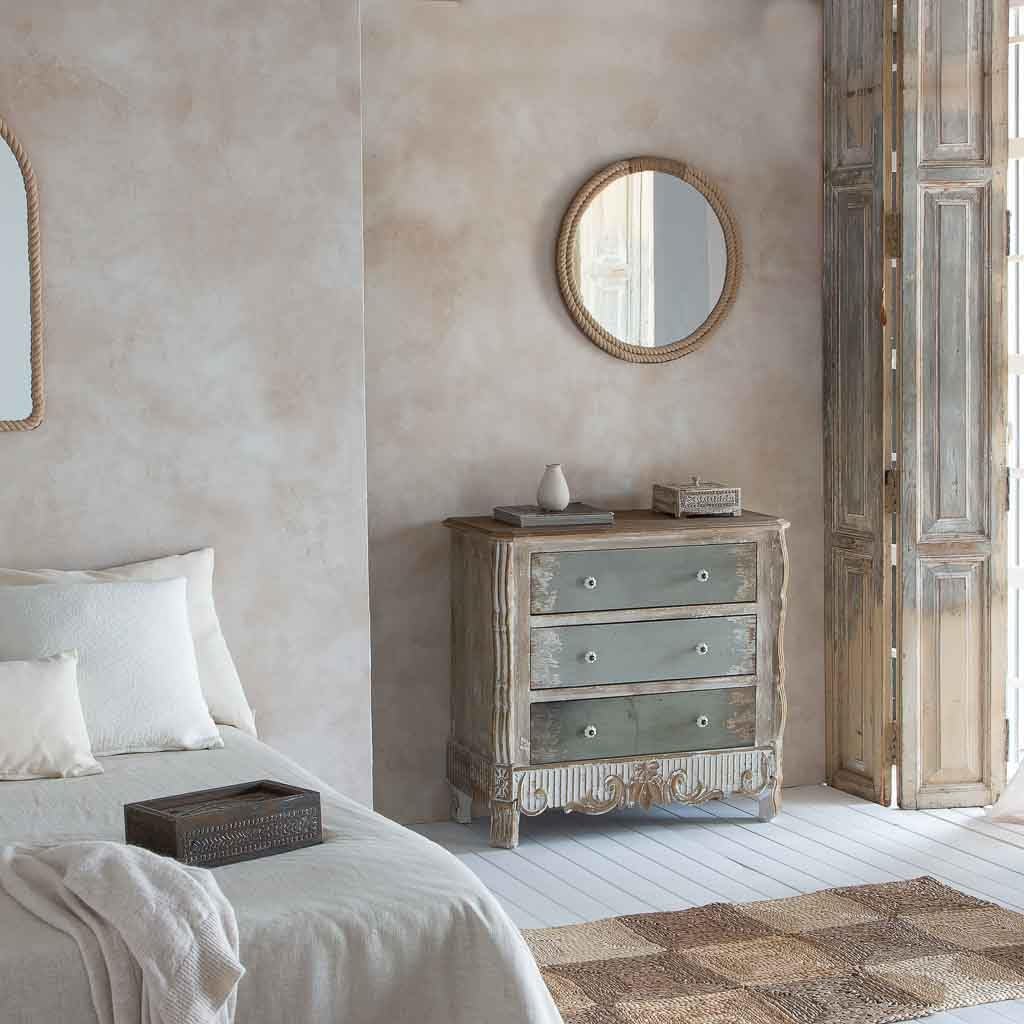 WANDERLUST DECO Espejo de Madera 60x3x60