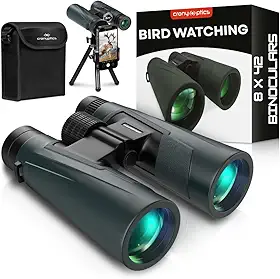 Binóculos para observação de pássaros - Binóculo de alta potência para adultos - Binóculos para caça de pássaros 8 x 42