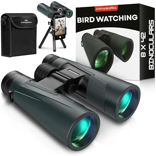 Professional Binoculars for Bird Watching – Premium Bird Watching Binoculars for Adults - Lightweight Binocular kit for Birding - 10x42 Long Range and High Powered Binoculars