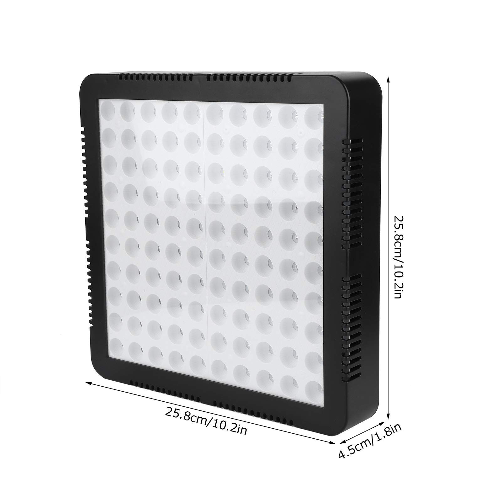 Duokon Plant Grow Light, 300W 100LED Chips Grow Lamp Planta de espectro completo Panel LED Accesorio de luces de cultivo 85-264V(EU Plug)