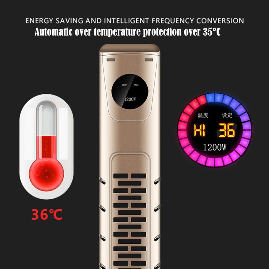 Calentador de Acuario Calentador de tanque de acuario PTC, Calentador de tanque de pantalla LED digital ajustable de temperatura, Calentador de tanque de peces sumergible con termostato electrónico