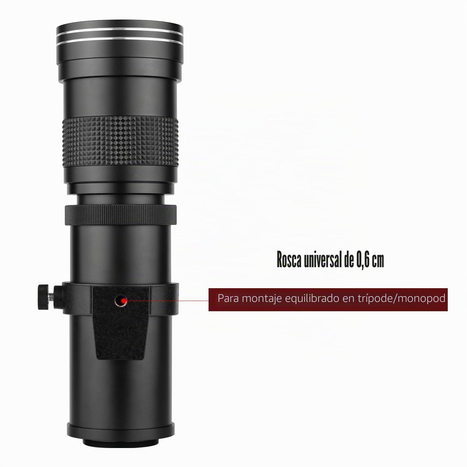 Andoer Objetivo de zoom para cámara MF F/8.3-16, 420-800 mm, montaje en T, universal, rosca 1/4, repuesto de superteleobjetivo completo compatible con cámaras EF/EF-S