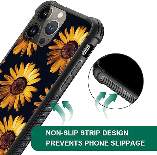 Miniatura 4 de DAIZAG Funda compatible con iPhone 15 Pro Max, diseño Art Sunflower iPhone 15 Pro Max para hombre y mujer, protección completa, a prueba de golpes,