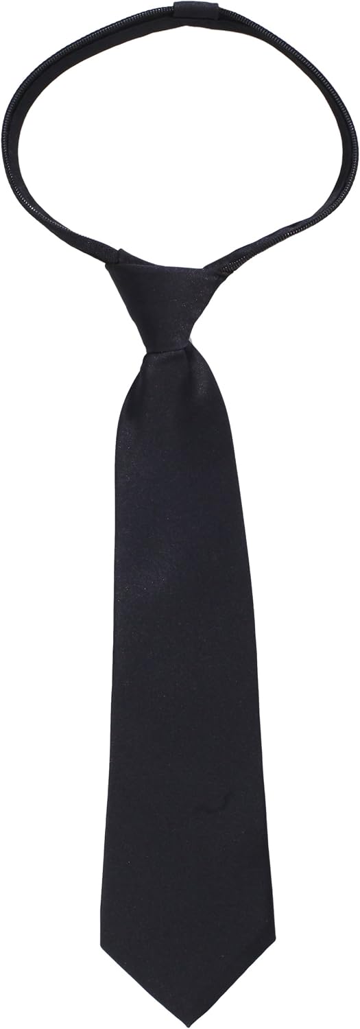 American Exchange Big Boys' Solid Zipper Tie
