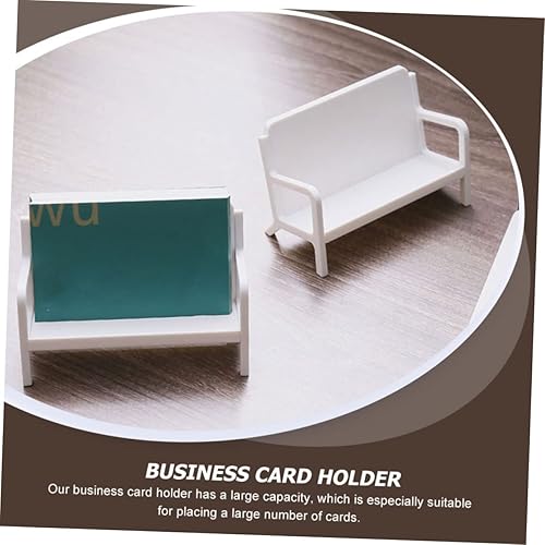 Miniatura 6 de STOBOK Soporte creativo para tarjetas de presentación, elegante organizador de tarjetas de oficina de plástico para escritorio, gran capacidad,