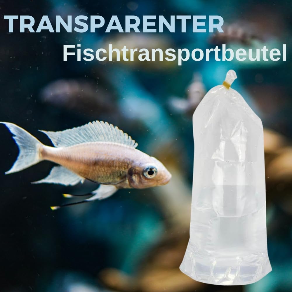 Fischtransportbeutel 18 x 40 cm 100 Stück Transportbeutel Koi Fischbeutel Fischtüten Fisch Transport Tüten Zierfischtüte Transparent