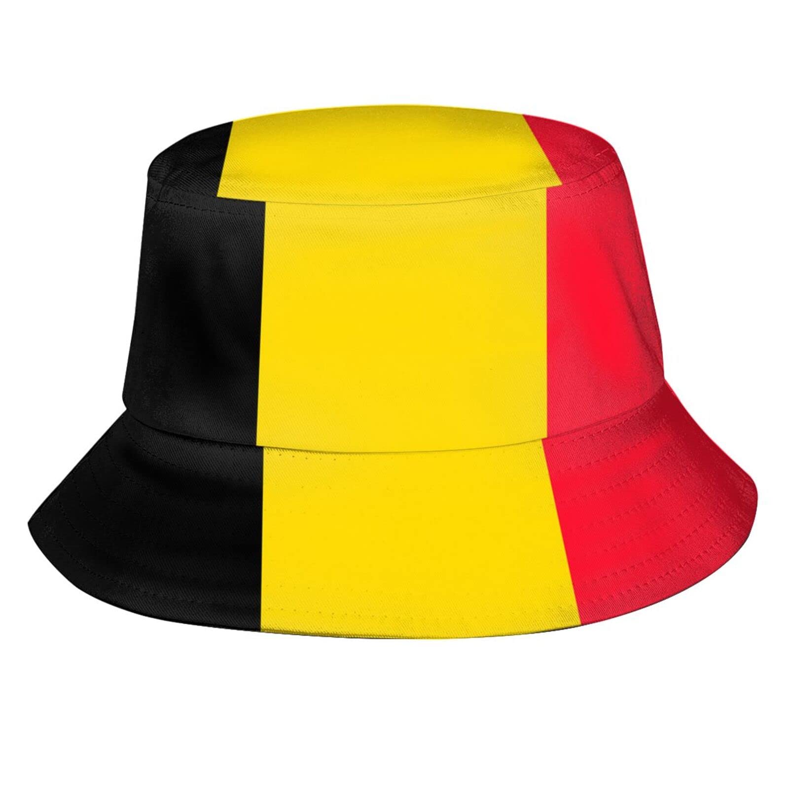Cute Funny Flag Bucket Hats Fashion Patriotic Sun Cap Packable Outdoor Fisherman Hat for Women Men, Belgium Flag-p001, One size — image 1