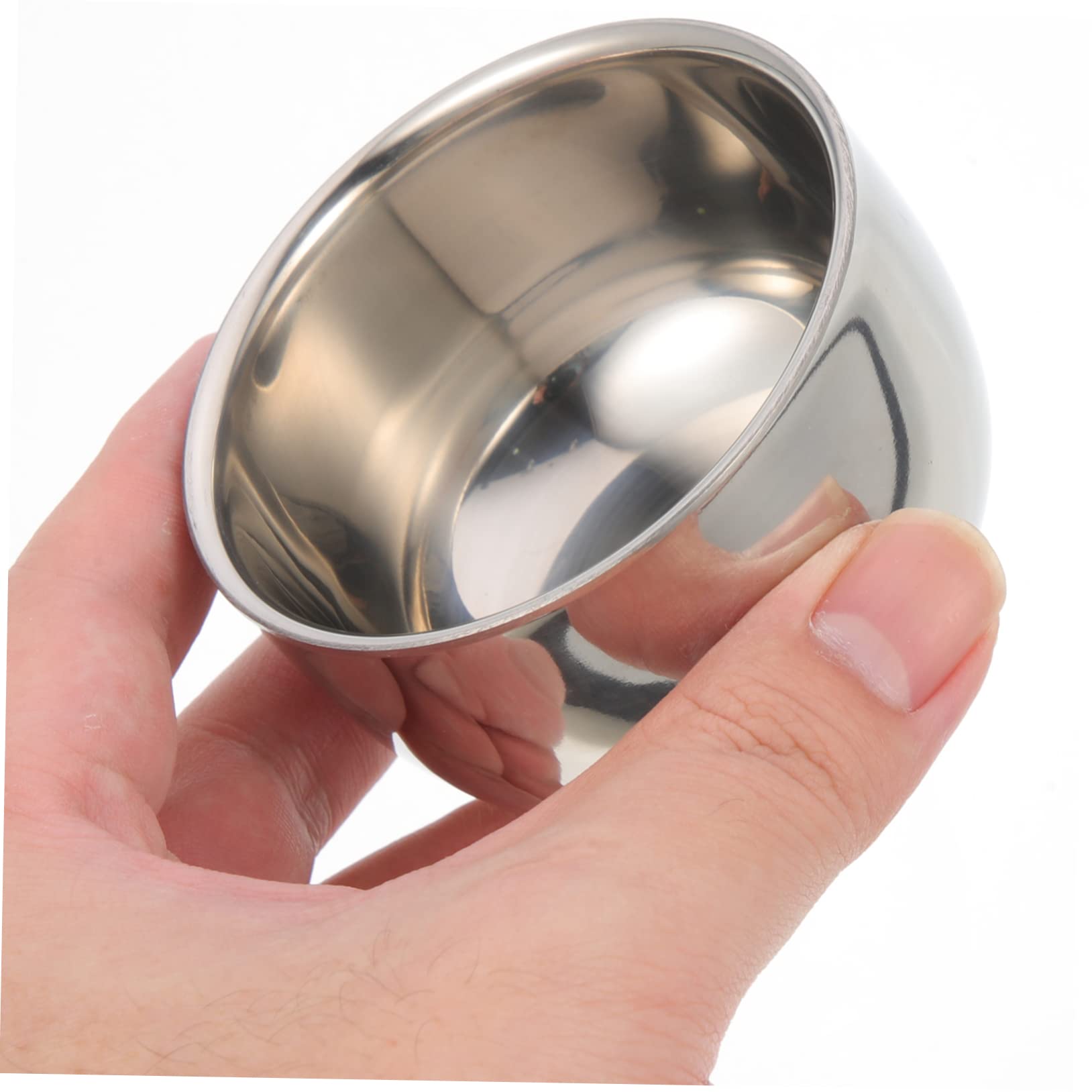KOMBIUDA Metal Shave Bowl for Men Large Capacity Shaving Supplies Reusable Shaving Cup Comfortable Grip