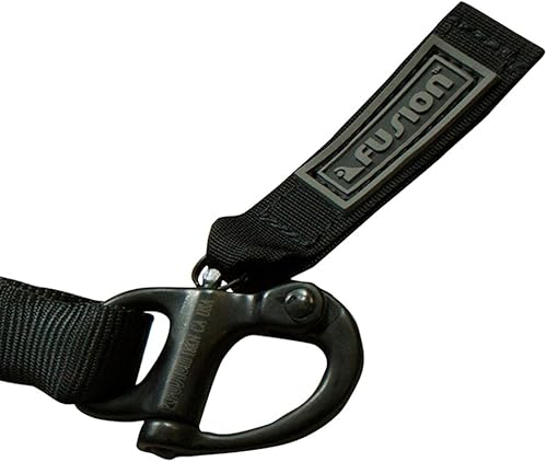 Miniatura 6 de Fusion ProGlide - Cordón elástico militar y de policía de 2 pies con grillete a presión, 23 kN, negro, 24 pulgadas