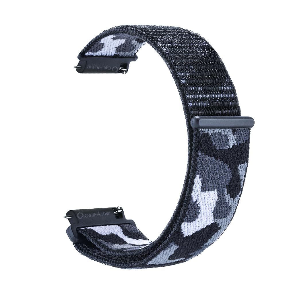 CellFAther 22mm Smartwatch Band Nylon Loop strap Compatible with Samsung Galaxy Watch 3 45mm/ Galaxy Watch 46mm/ Gear S3 Classic/Frontier (Black Camouflage) (B0CBB8Y4K5) Amazon Price History, Amazon Price Tracker