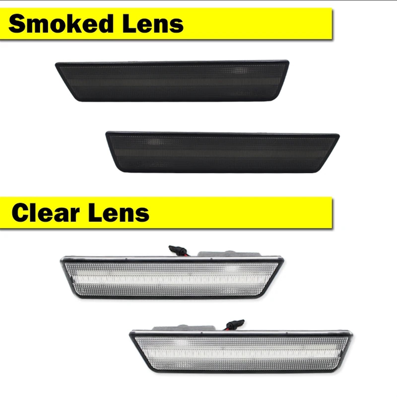 luce segnalazione Luci Posizione Laterali Anteriori Posteriori Per Auto Luci LED Rosse Ambrate Per Dodge Per Challenger Per Charger 2008-2014 Indicatori Direzione direzione indicatore(4xFront Rearr