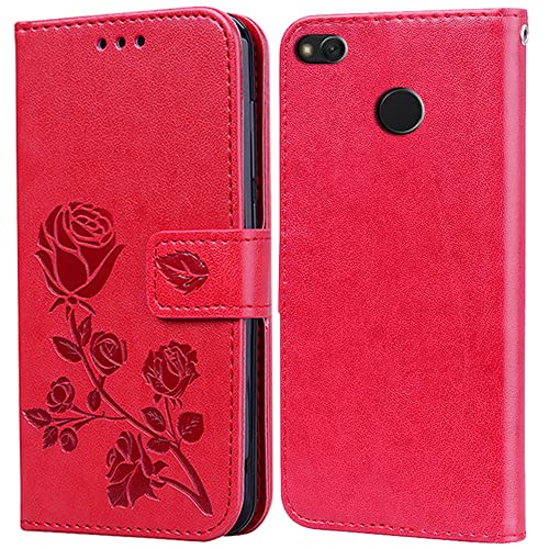 Funda para Redmi 4X, Carcasa Libro Tapa de Cuero Piel Wallet Case Flip Cover Redmi 4X，con Kickstand,Tarjetas Ranura Magnética Cartera