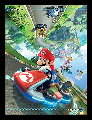 Pyramid International Lx - Mario Kart 8 (Flip) 30cm x 40cm Framed, Collectors Print - A Stunning Artwork to Enhance Your Collection or Living Space, One Size