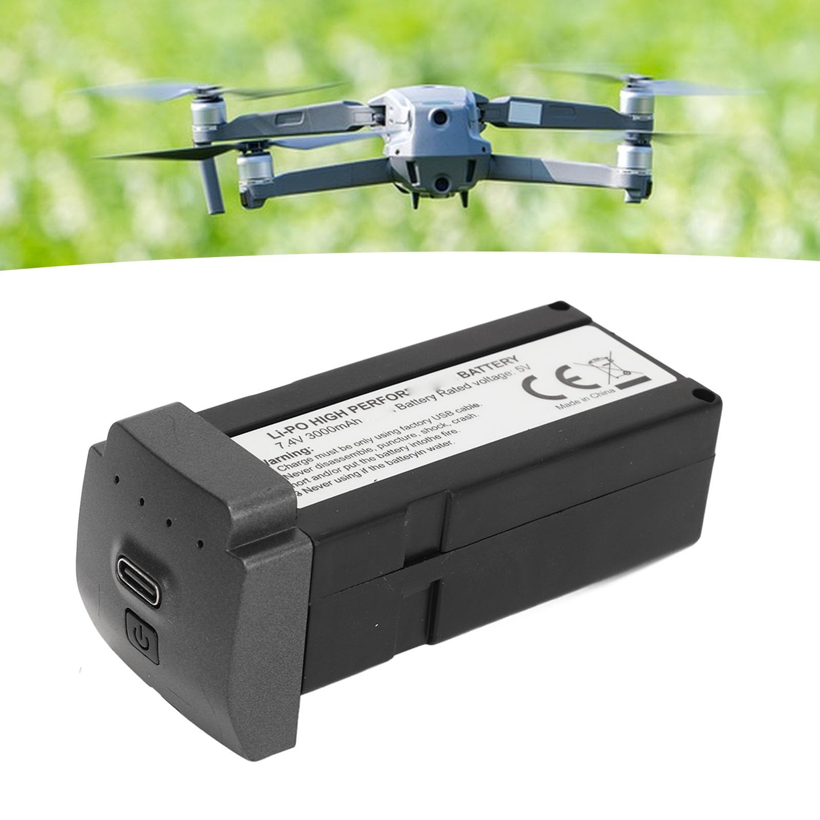 Ochrona baterii drona przed przeładowaniem Ochrona przed zwarciem Bateria litowa drona 7,4 V 3000 mah dla LYERC L600