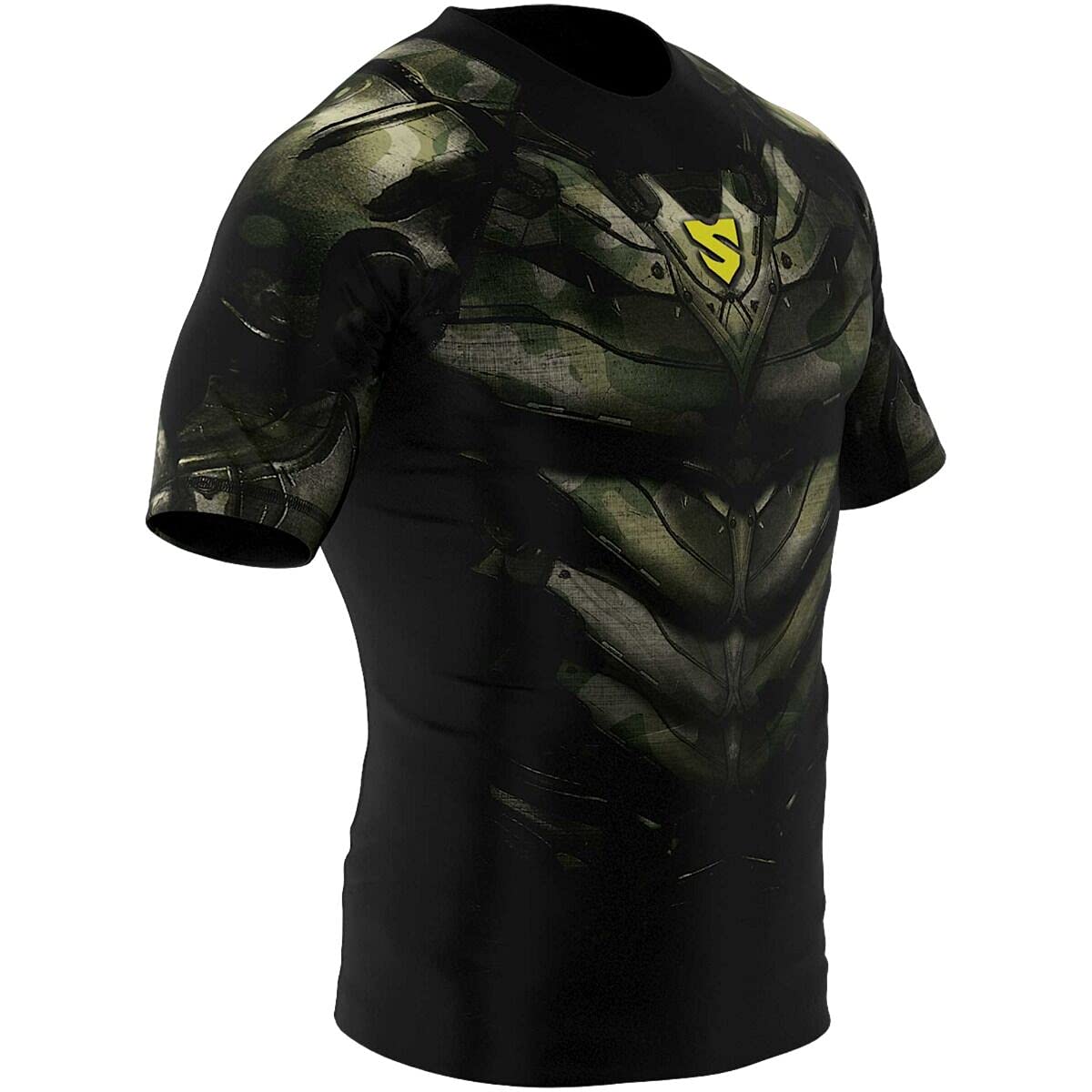 SMMASH Helion Rashguard Hombre Manga Corta, Camisetas Hombre para MMA, Artes Marciales, Krav Maga, BJJ, K1, Karate, Material Transpirable y Antibacteriano — view 33