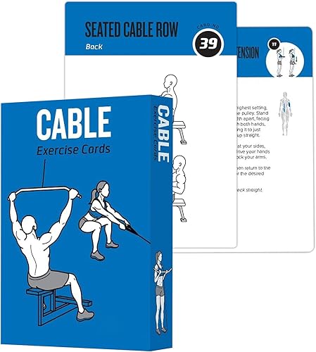 Miniatura 8 de Tarjetas de entrenamiento con balón de estabilidad, mazo de 62 tarjetas de ejercicios Tamaño grande 5" x 3.5" Tarjetas de fitness para mujeres y